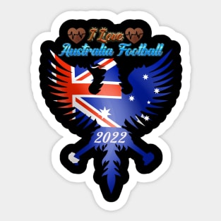 I Love Australia Football 2022 Sticker